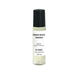 Fresh Spicy Woody (Men) Body Oil 10 ml Fragrance 1/3 oz Natural Scent Roll-On